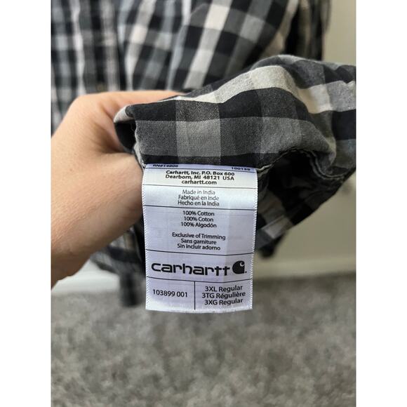 Carhartt men's plaid button up shirt size 3XL - Picture 5 of 5